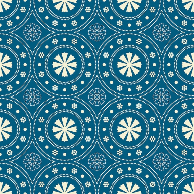Patrón de textil de arte tradicional retro inconsútil