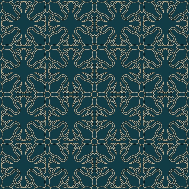 Patrón de textil de arte tradicional retro inconsútil