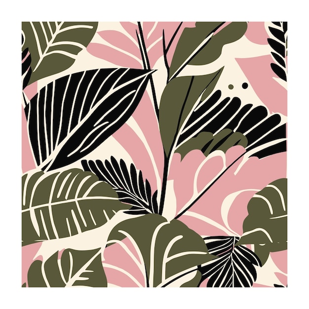 Patrón textil artístico inspirado en la naturaleza