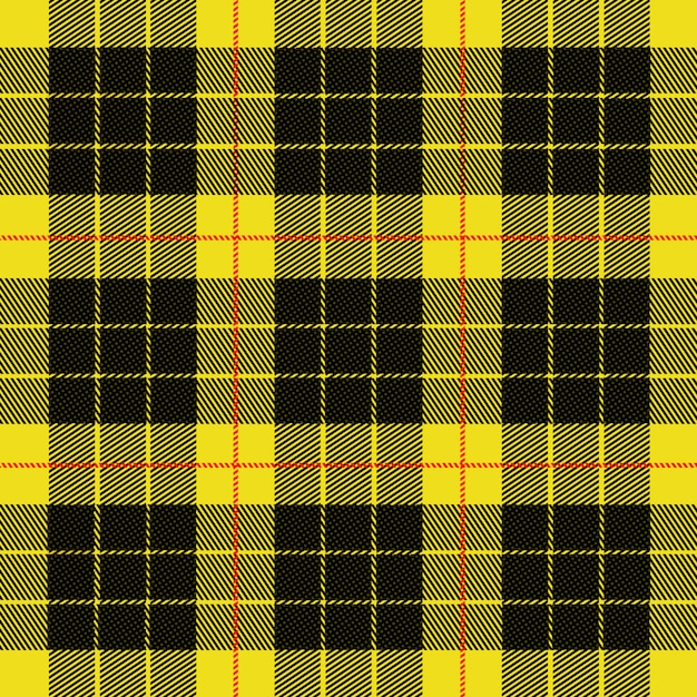 Patrón textil negro tartan amarillo