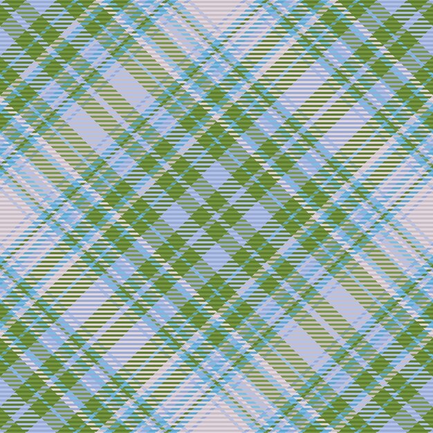 Patrón textil tartán Vector textura a cuadros Compruebe el fondo de tela sin costuras