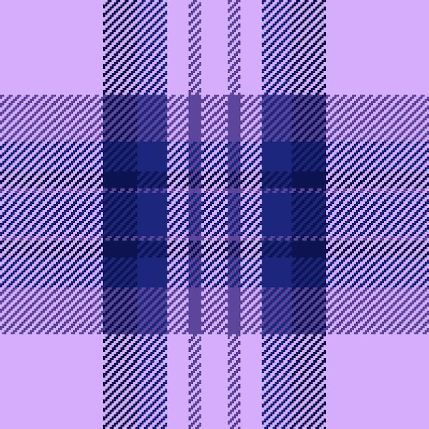 Patrón textil de textura de tela de tartan sin costuras con un fondo vectorial de chequeo a cuadros