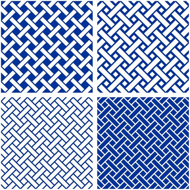 Vector patrón textil trenzado vector azul transparente
