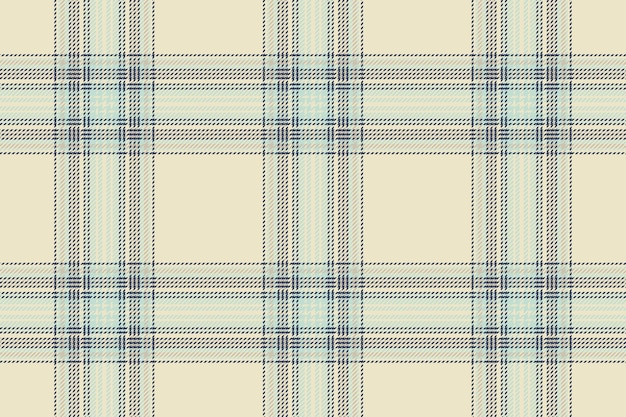 Patrón textil vectorial de tela de textura a cuadros con un fondo de tartan sin costuras en colores claros y azules