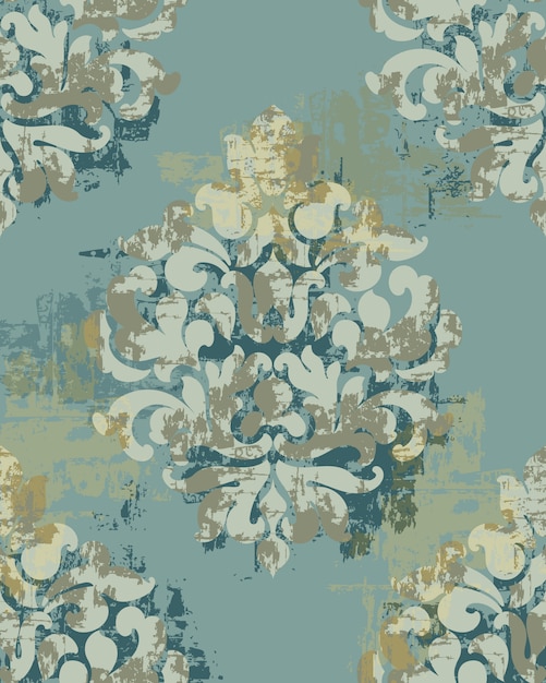 Patrón de textura barroca. Adorno de decoración floral