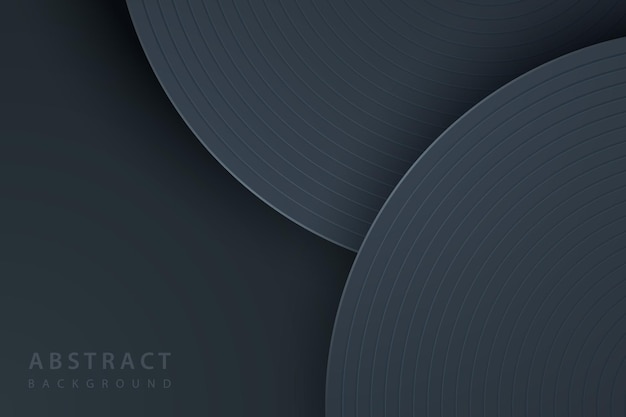 patrón de textura de forma de círculo 3D moderno de fondo abstracto oscuro