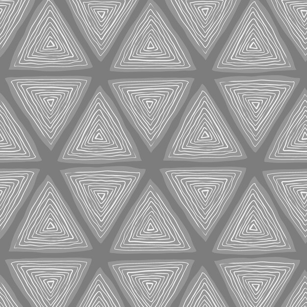 Patrón de textura gris transparente de triángulos de garabato