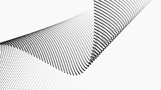 Patrón de textura de medio tono de fondo imagen vectorial en blanco y negro para telón de fondo o estilo de moda