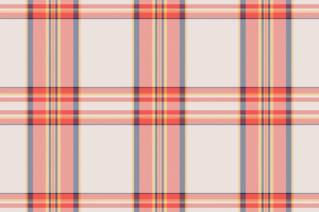 Patrón de textura multicolor arte a cuadros fondo de tela sin costura Rag check vector tartan textil en colores blanco y rojo