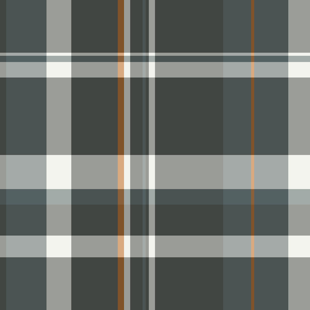 Patrón de textura textil de fondo de tela de tartán con un cuadro de verificación vectorial sin costuras en colores gris y pastel