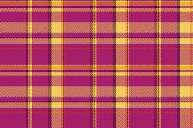 Patrón de textura textil de tartan vectorial sin costuras con un tejido a cuadros de fondo
