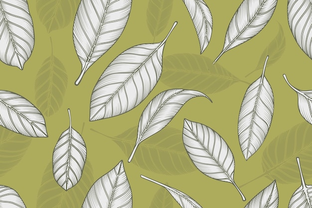 Patrón de textura de textiles de hojas