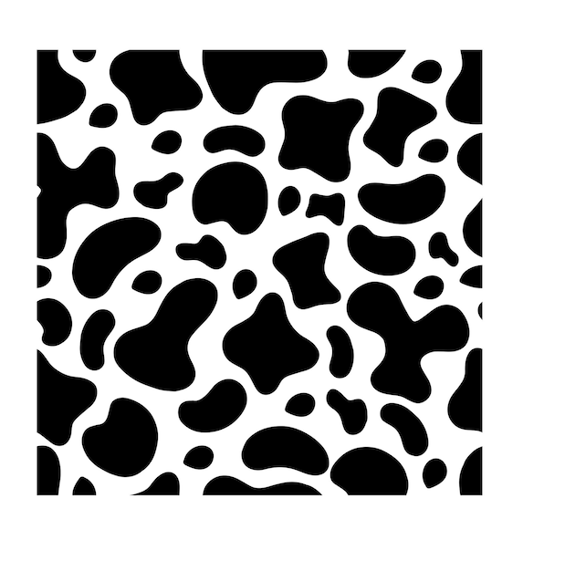 Patrón de textura de vaca plantilla de piel de animal estilo de garabato de fondo de punto