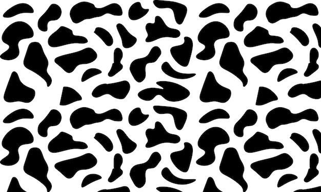 Patrón de textura de vaca repetido ilustración vectorial sin costuras