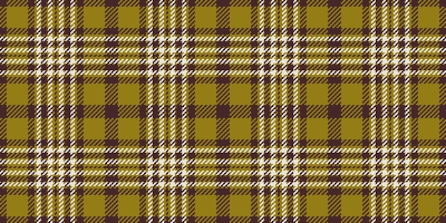 Patrón de textura vectorial resistente textil africano chequeo sin costuras tela de fondo a cuadros de fuego tartan en colores amarillos y oscuros