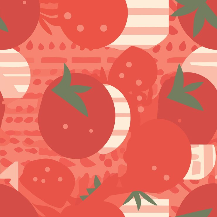 El patrón de tomate de colores sin costuras