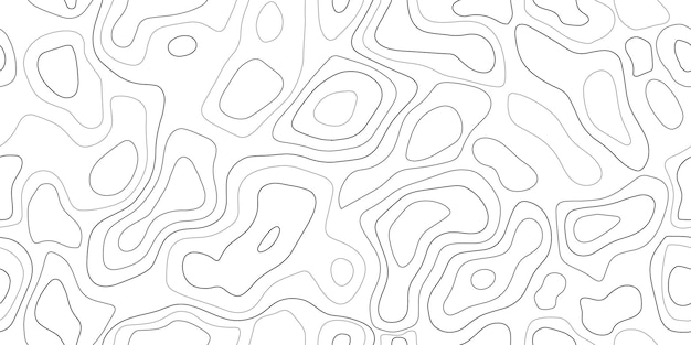 patrón de topografía del mar boceto de mapa de línea de fondo textura del terreno contorno de relieve geográfico altitud de montaña sendero ondulado territorio navegación topo cuadrícula fondo vectorial de boceto geográfico