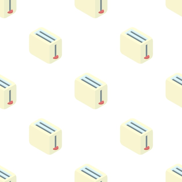 Patrón de tostadora textura de fondo sin costuras repetición de papel tapiz vector geométrico