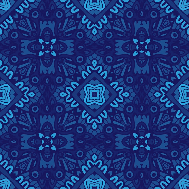 Patrón transparente abstracto geométrico azul. Fondo clásico. Ilustración vectorial