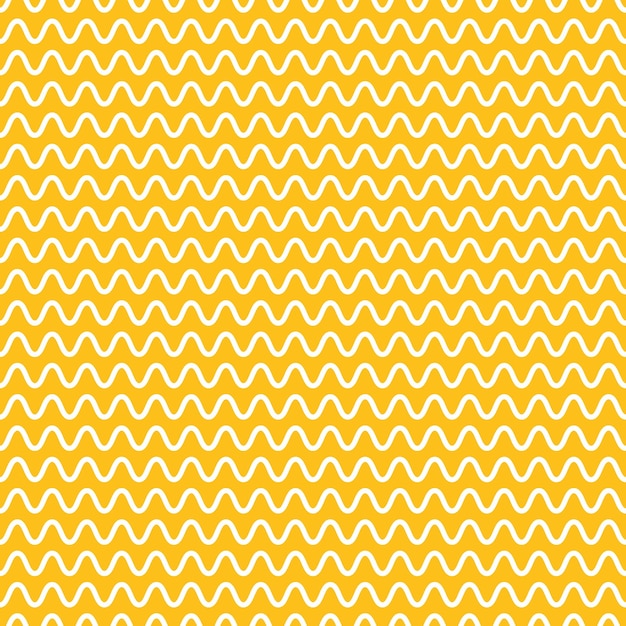 Patrón transparente amarillo con líneas onduladas blancas