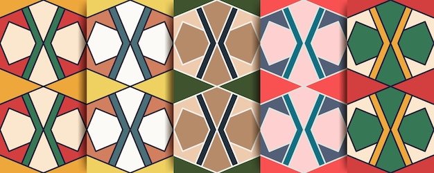 Patrón transparente árabe en paleta multicolor Estilo étnico musulmán árabe Diseño de papel tapiz de Ramadán Estilo marroquí Vector