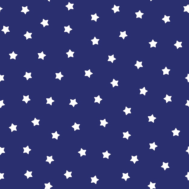Patrón transparente azul con estrellas blancas.