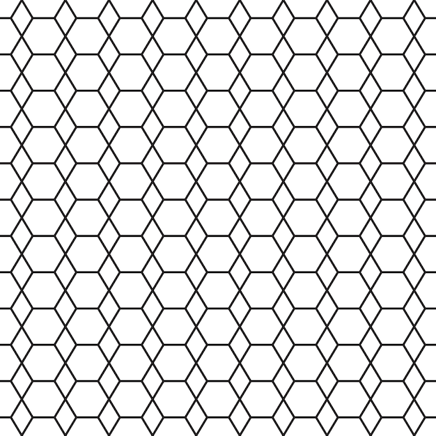patrón transparente blanco y negro con hexágono