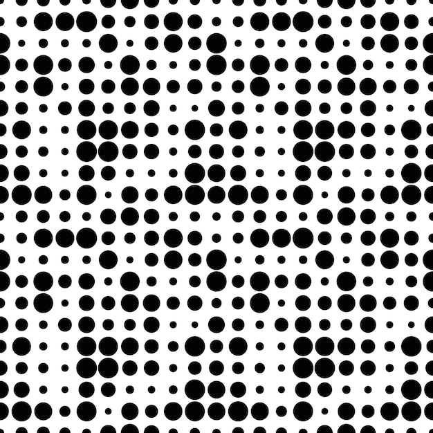 Patrón transparente en blanco y negro con puntos de semitono grunge. Textura punteada. Fondo de puntos de semitono