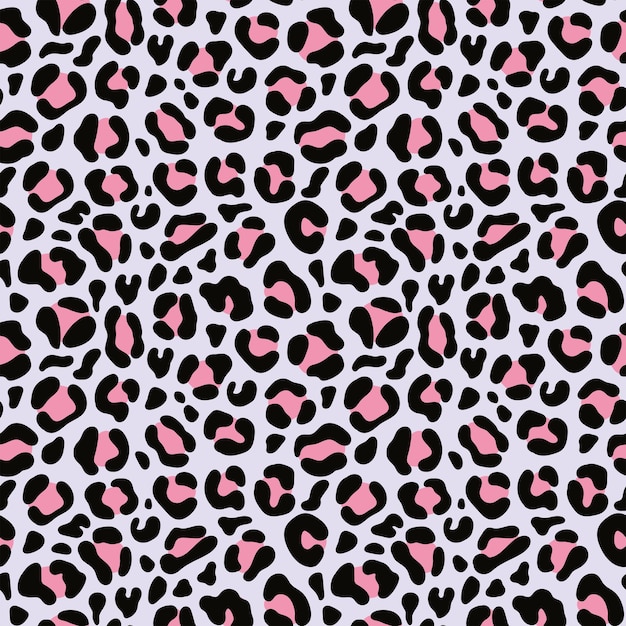 Vector patrón transparente brillante con estampado de leopardo sobre un fondo de color ilustración vectorial para imprimir