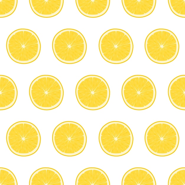 Patrón transparente brillante con limón, ilustración vectorial