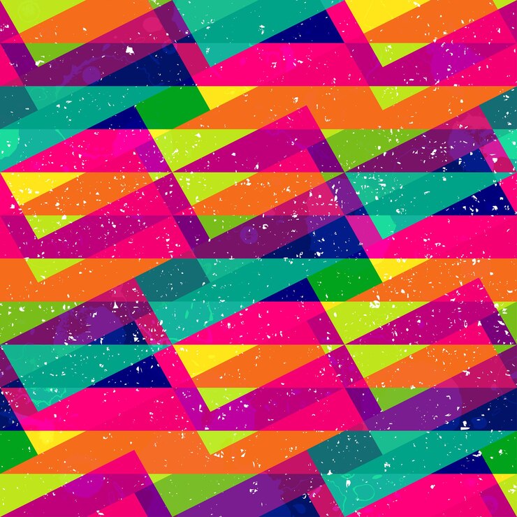 Vector patrón transparente de color triángulo arco iris
