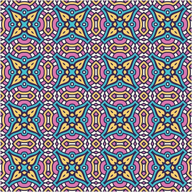 Patrón transparente de colores con estilo étnico