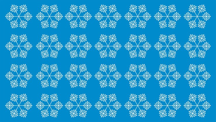 Vector patrón transparente con copos de nieve. ilustración vectorial