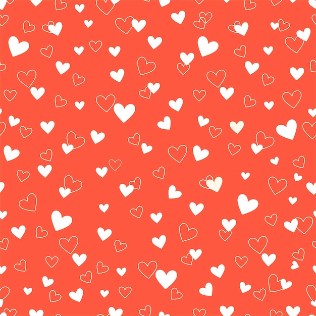Patrón transparente con corazones