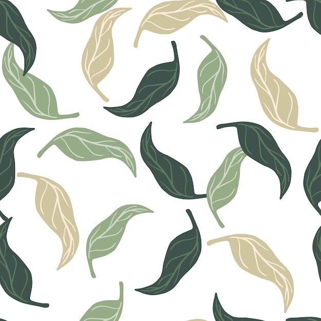 Patrón transparente decorativo con adorno de hojas de mandarina al azar abstracto. telón de fondo aislado. diseñado para diseño de tela, estampado textil, envoltura, funda. ilustración vectorial.