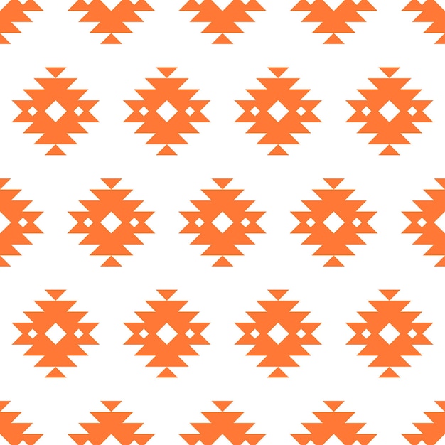 Patrón transparente de diseño azteca naranja.