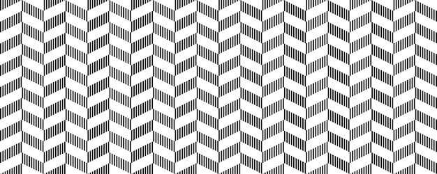 Patrón transparente de espiga Fondo de chevron blanco negro Repetición de textura en zigzag con líneas