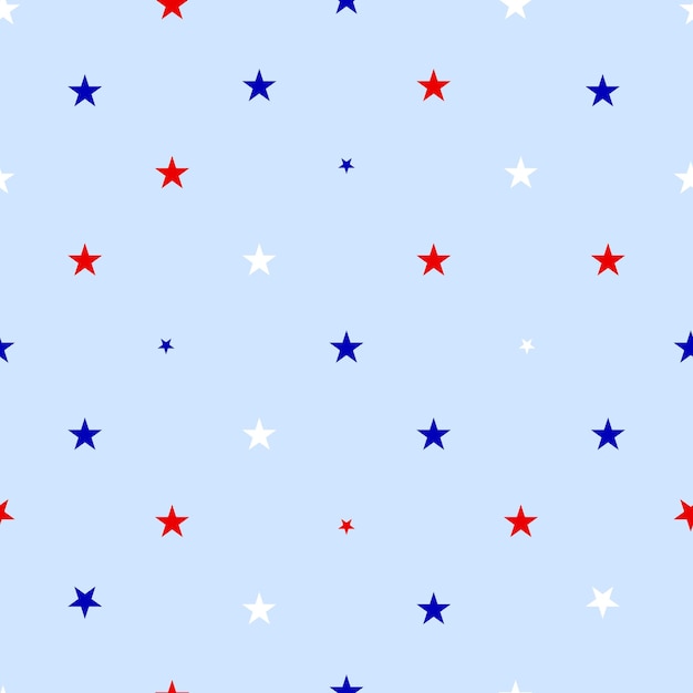 Patrón transparente estrellas rojo azul blanco patriótico backgroundwrapping papel papel pintado tela textil