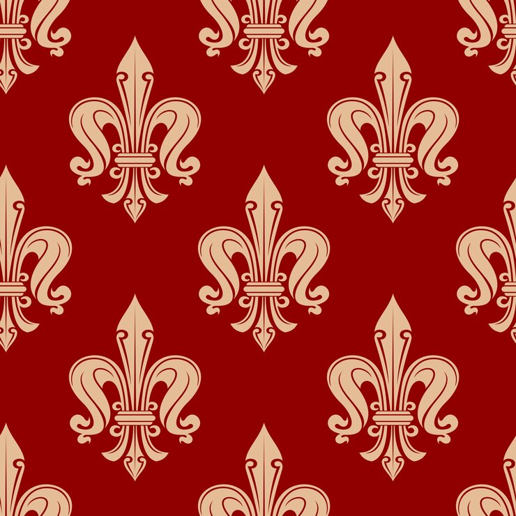 Vector patrón transparente floral beige y granate