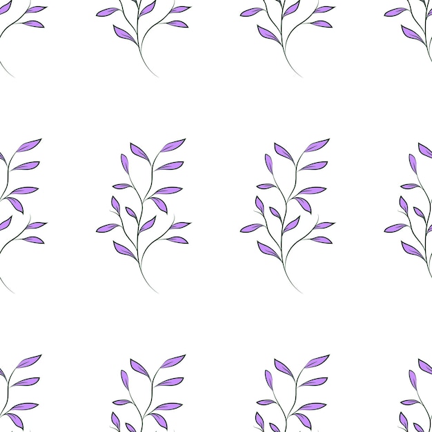 Patrón transparente floral dibujado a mano con diseño vectorial de flores de belleza Perfecto para estampados textiles