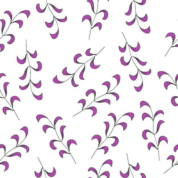 Patrón transparente floral dibujado a mano con diseño vectorial de flores de belleza Perfecto para estampados textiles