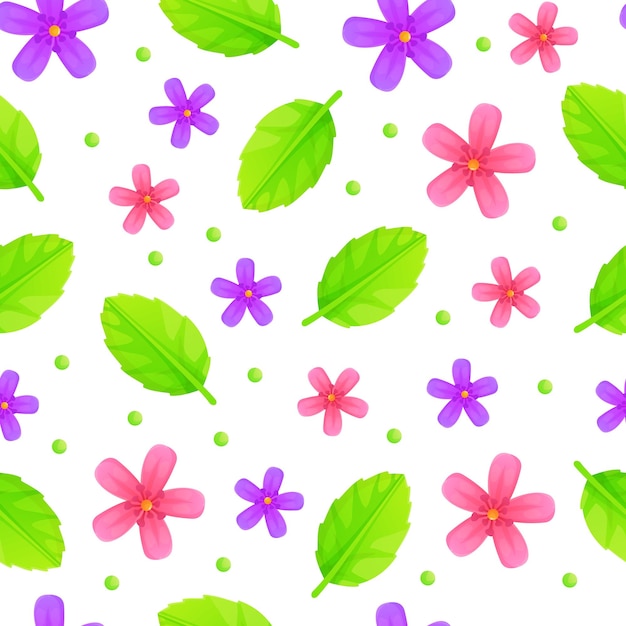 Patrón transparente de flores de primavera rosa y violeta se puede utilizar como elemento de caza de pascua para banners web