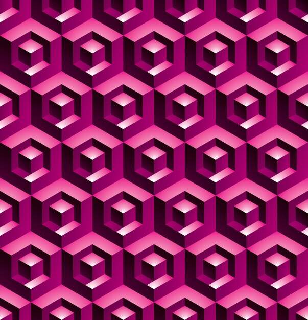 Patrón transparente geométrico abstracto ilusorio colorido con cubos 3d. Textura estilizada vectorial, mejor para diseño gráfico y web.
