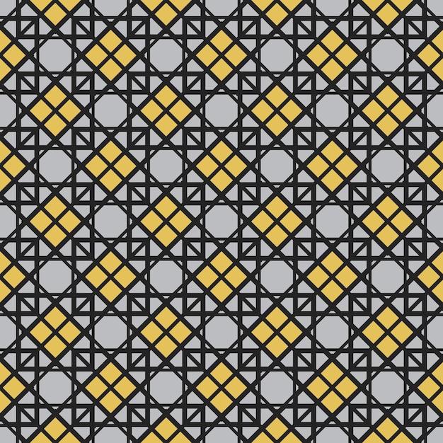 Patrón transparente geométrico árabe vectorial