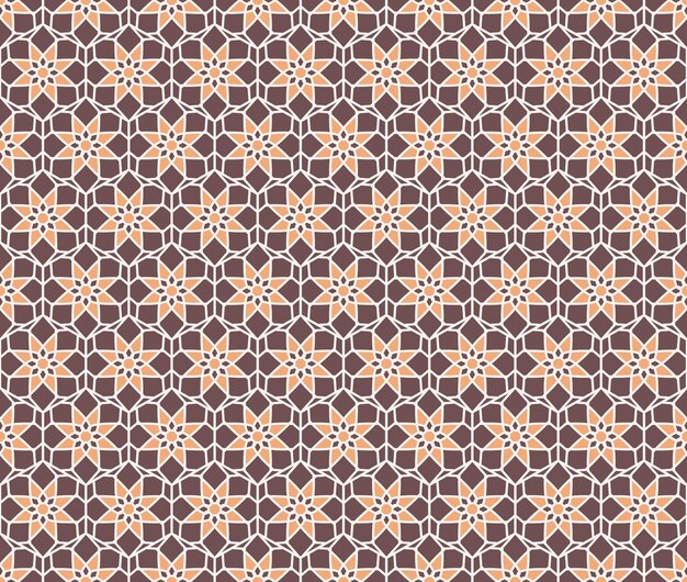 Patrón transparente geométrico hexagonal árabe vectorial