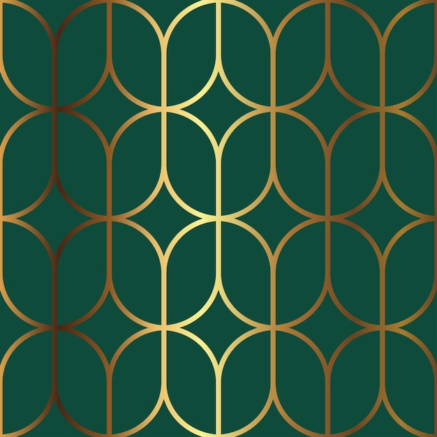 Patrón transparente geométrico de paleta dorada 4