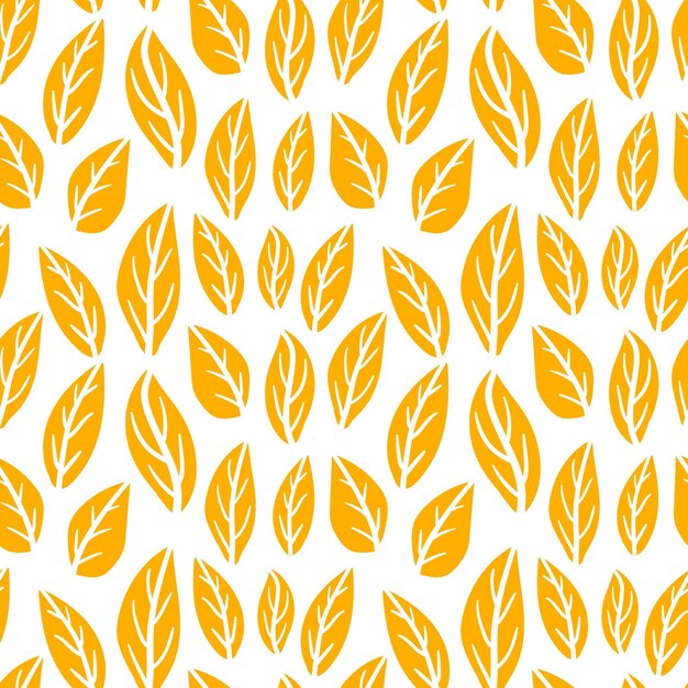 Patrón transparente de hoja naranja