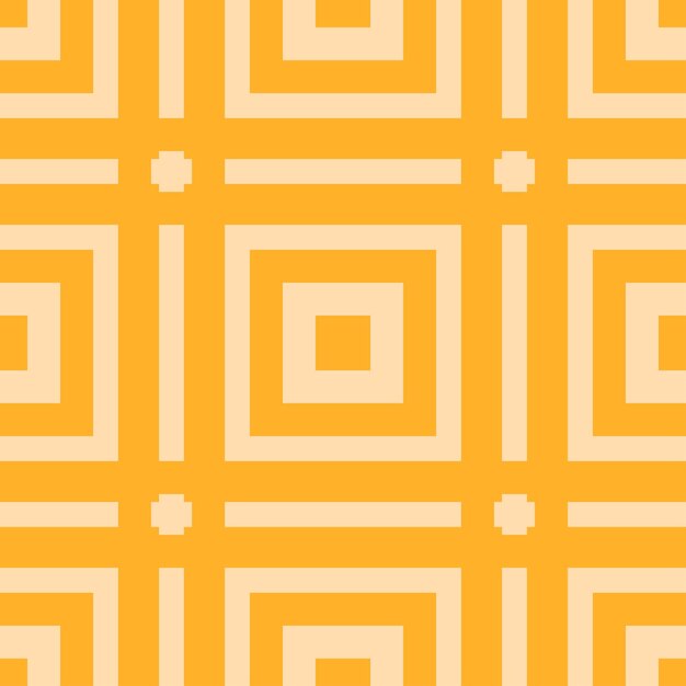 Patrón transparente naranja con cuadrados beige. Estampado geométrico para tela, papel pintado o decoración del hogar.