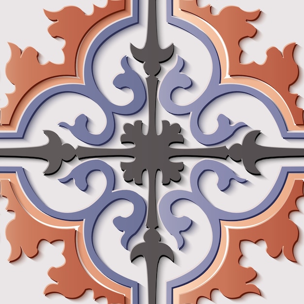 Vector patrón transparente ornamental floral