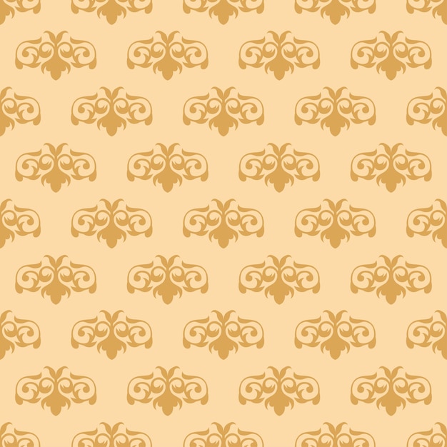 Patrón transparente de oro vintage sobre fondo beige
